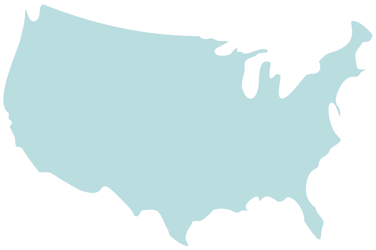 A map of the contenental U.S.